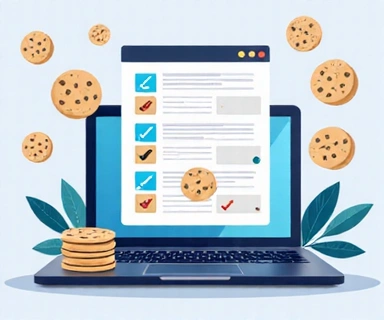 Representación visual de cookies digitales en navegador web